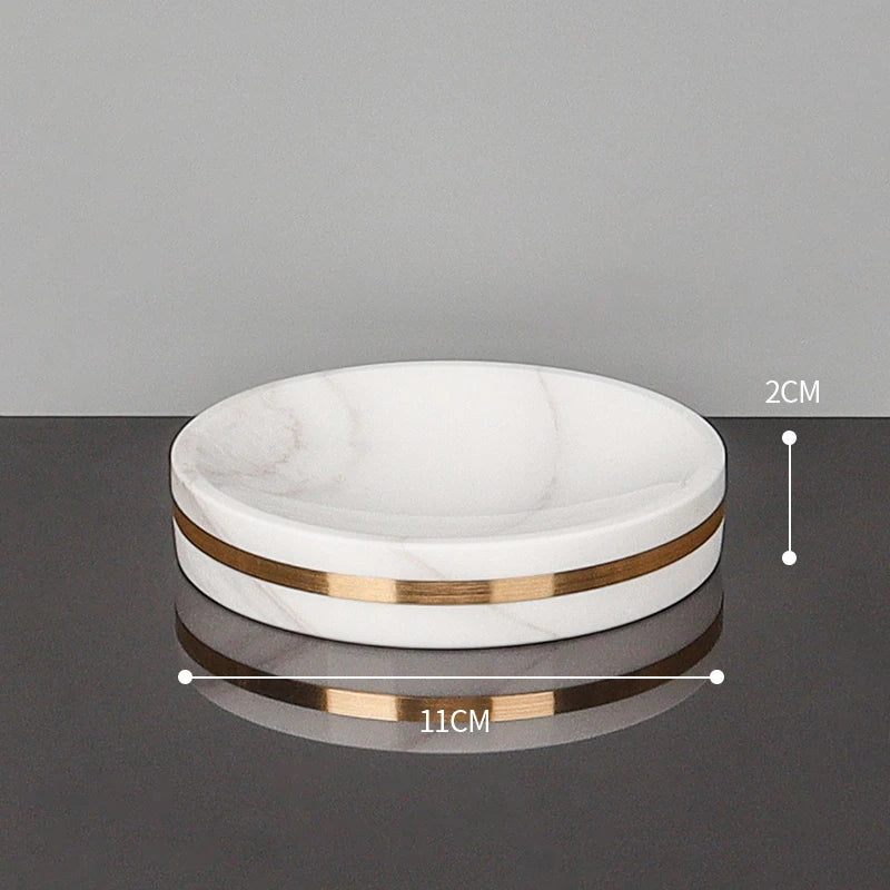 Volakas White Marble Soap Dish – Natural Stone Bathroom Decor