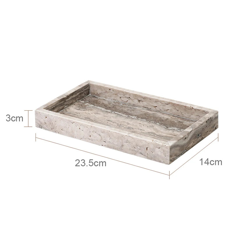 Gray Travertine Decorative Trays – Natural Stone Collection
