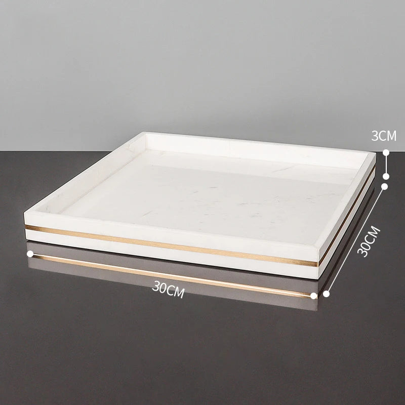Volakas White Marble Decorative Trays – Natural Stone Collection