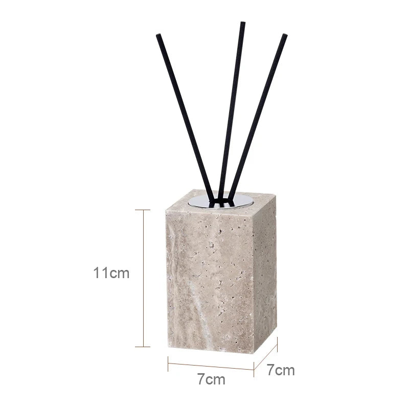 Gray Travertine Reed Diffuser – Luxury Bathroom & Home Decor