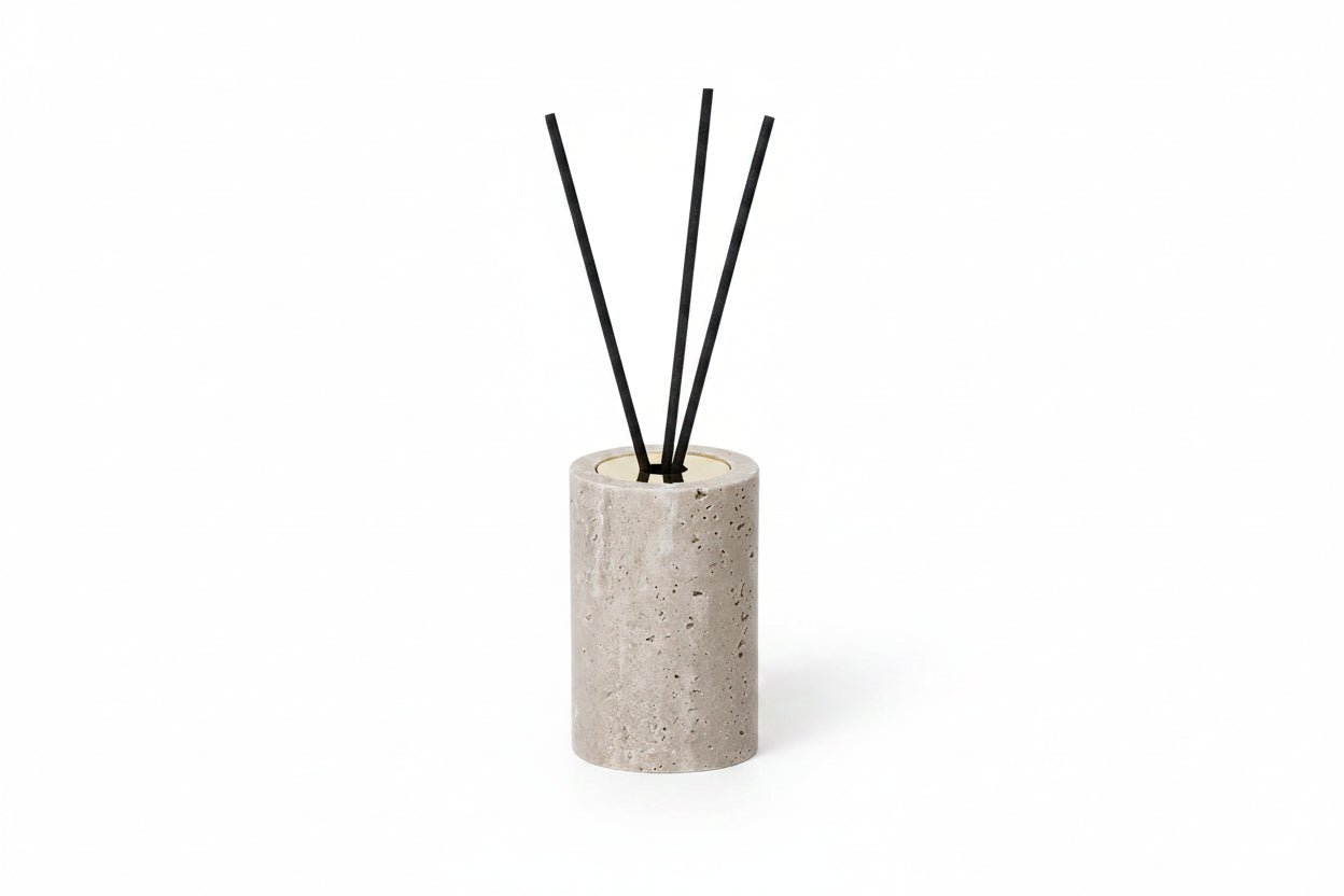 Gray Travertine Reed Diffuser – Luxury Bathroom & Home Decor