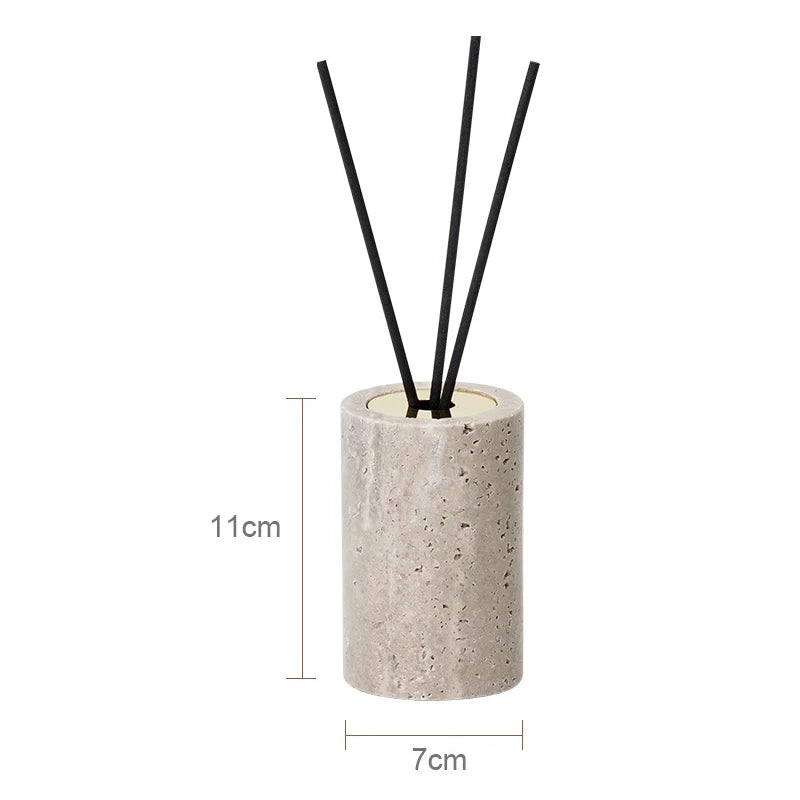 Gray Travertine Reed Diffuser – Luxury Bathroom & Home Decor
