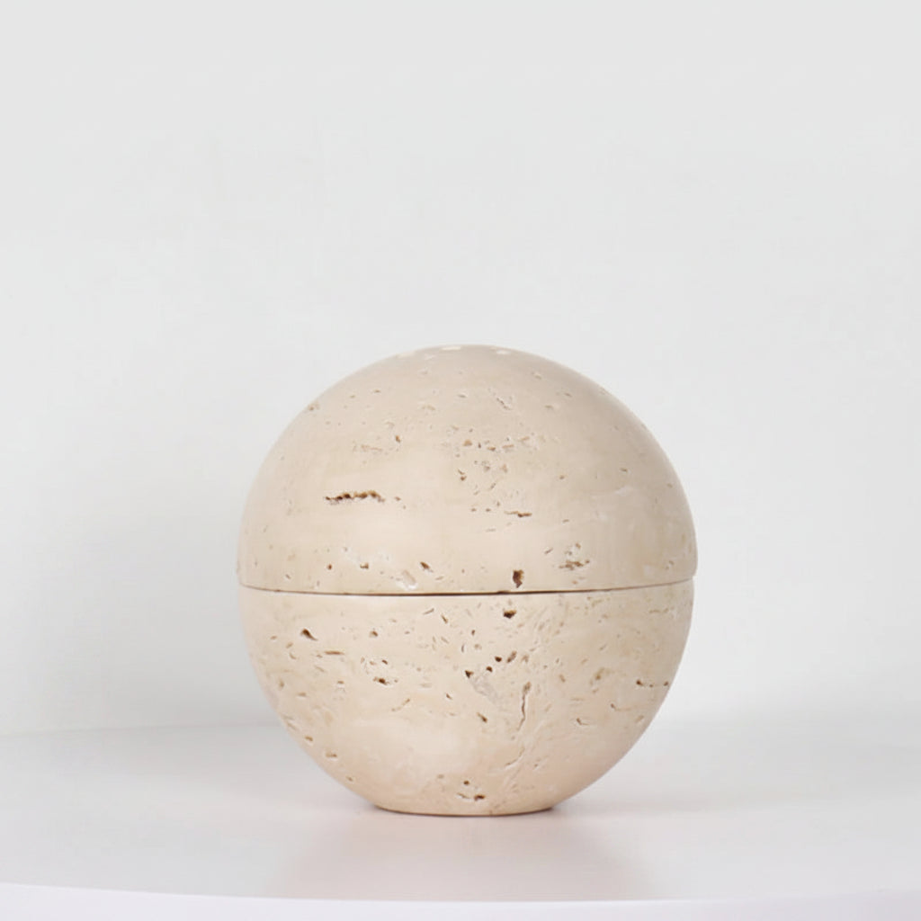 Natural Travertine Incense Holder – Wabi-Sabi Stone
