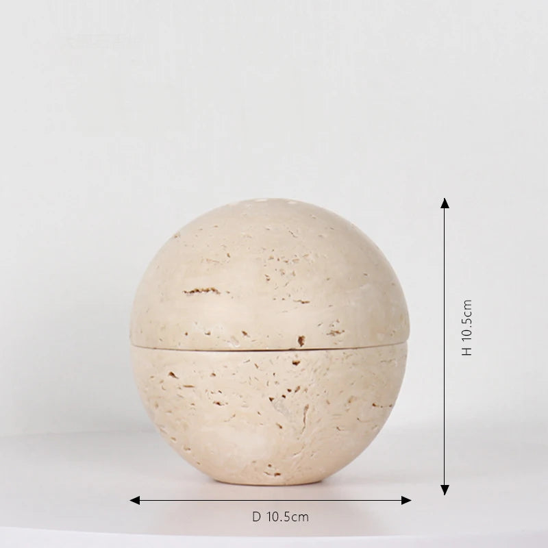 Natural Travertine Incense Holder – Wabi-Sabi Stone